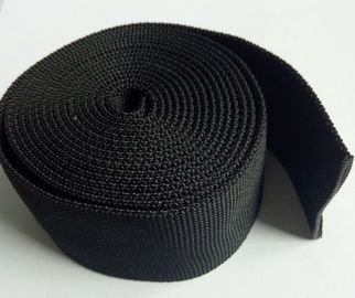 High Density Black Nylon Textile Webbing Eco Friendly With Rohs Approve